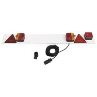 VidaXL Aanhangerverlichting klassiek peertje 12 v 115x7x14 cm rood