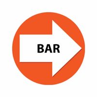 Oranje bewegwijzering stickers Bar 4 st - Feeststickers - thumbnail
