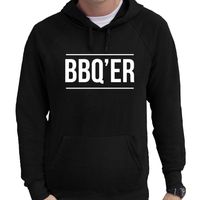 Barbecue cadeau hoodie BBQ-ER zwart voor heren - bbq hooded sweater 2XL  - - thumbnail