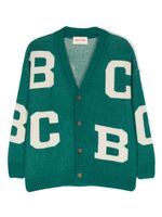 Bobo Choses cardigan à logo en jacquard - Vert Bobo Choses cardigan à logo en jacquard - Vert