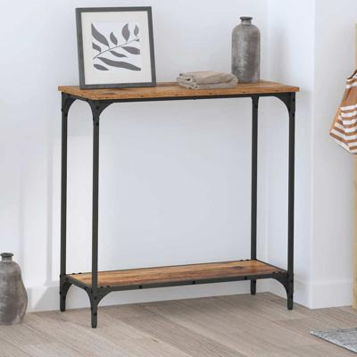 Wandtafel met plank Oud hout 75 x 30.5 x 75 cm Bewerkt hout