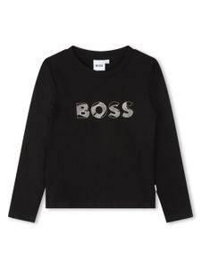 BOSS Kidswear t-shirt en coton à logo imprimé - Noir