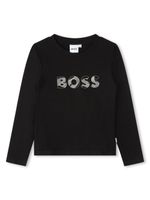 BOSS Kidswear t-shirt en coton à logo imprimé - Noir