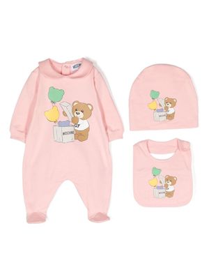 Moschino Kids grenouillère Teddy Bear - Rose