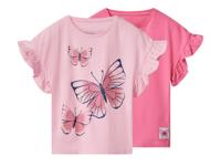 lupilu Set van 2 kinder T-shirts (Lichtroze/roze, 122/128)
