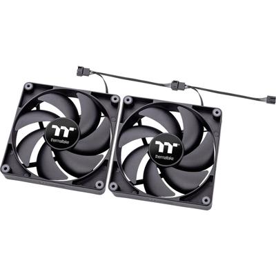Thermaltake CL-F147-PL12BL-A PC-ventilator Zwart (b x h x d) 120 x 120 x 25 mm