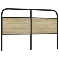 Hoofdbord 150 cm staal en bewerkt hout sonoma eikenkleurig