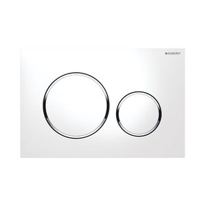 Bedieningsplaat Geberit Sigma 20 DF Wit met chroom