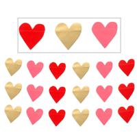 Hartjes slinger - 3x - rood, roze en goud - 2 meter - karton - Valentijn/bruiloft versiering - decor Hartjes slinger - 3x - rood, roze en goud - 2 meter - karton - Valentijn/bruiloft versiering - decor