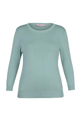 Luna 3/4 slv pullover - light sage green - 13604