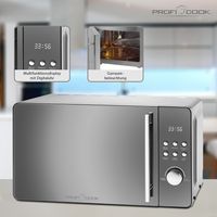 ProfiCook PC-MWG 1175 Combinatiemagnetron 20 l 800 W Zilver - thumbnail