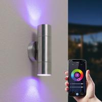 Dax Smart Wandlamp - 11W 800lm - Up & down light - Wifi + Ble - RGBWW - IP65 - GU10 - RVS
