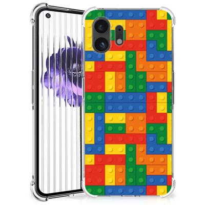 Nothing Phone (2) Doorzichtige Silicone Hoesje Blokken