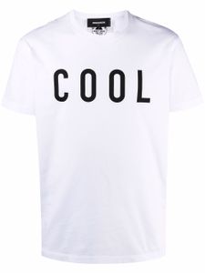 DSQUARED2 t-shirt à slogan imprimé - Blanc