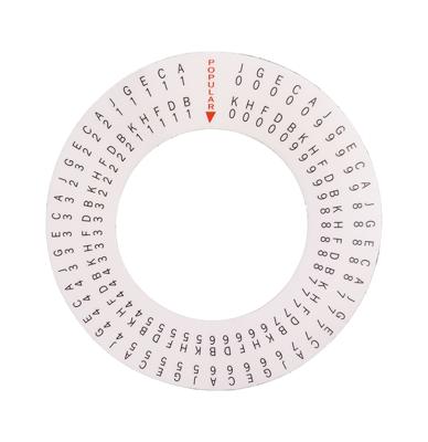 Popularity Meter Decal Voor Rock-Ola 1484, 1493, 1494 & Small 403