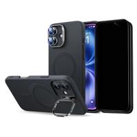 iPhone 16 Plus Cloud Soft Case with Stash Stand Privacy Protection Bundle - Black