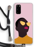 Yellow glasses: Samsung Galaxy S20 Transparant Hoesje met koord