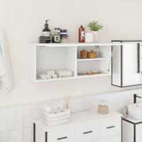 Badkamerwandkast 100x25x40 cm bewerkt hout wit