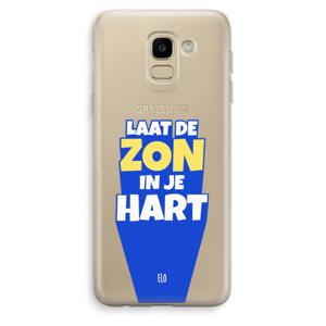 Laat de zon in je hart: Samsung Galaxy J6 (2018) Transparant Hoesje