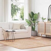 Hoogpolig vloerkleed NAVARRA 200x200 cm polyester beige
