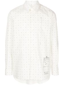 MM6 Maison Margiela chemise en coton à motif signature - Blanc