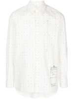 MM6 Maison Margiela chemise en coton à motif signature - Blanc