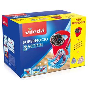 Vileda SuperMocio box dweilsysteem & -emmer Enkel reservoir Zwart, Rood