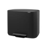 Brabantia Bo Pedaalemmer - 3x11 liter - 3 kunststof binnenemmers - matt black 121104