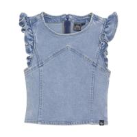 Indian Blue Jeans Zomer top meisjes - licht blauw - ruffel - denim - thumbnail