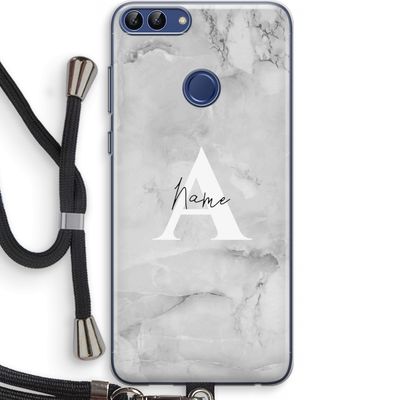 Ivory Marble: Huawei P Smart (2018) Transparant Hoesje met koord