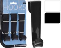 Deurhaken kunststof set van 3 stuks 12cm