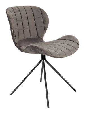Zuiver Eetkamerstoel 'OMG' Velvet, kleur Grijs