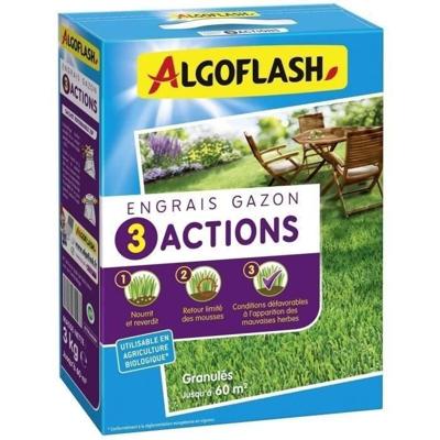 Gras - meststof - Algoflash Naturasol - 3 acties - 3 kg