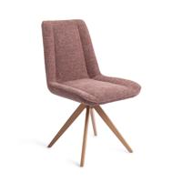 Jesper Home Draaibare Eetkamerstoel 'Umedo' Turn Peach, kleur Scarlet Grain