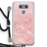 Roze marmer: LG G6 Transparant Hoesje met koord