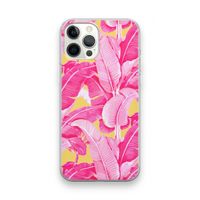 Pink Banana: iPhone 12 Pro Max Transparant Hoesje