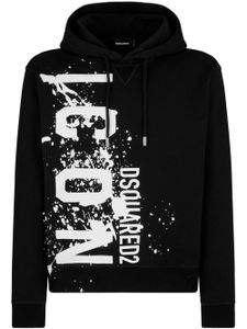 DSQUARED2 hoodie en coton à logo imprimé - Noir