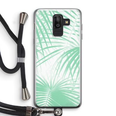Palmbladeren: Samsung Galaxy J8 (2018) Transparant Hoesje met koord