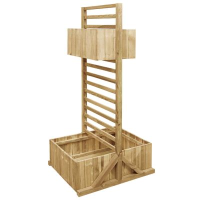 vidaXL Plantenbak met latwerk geïmpregneerd grenenhout vidaXL Plantenbak met latwerk geïmpregneerd grenenhout