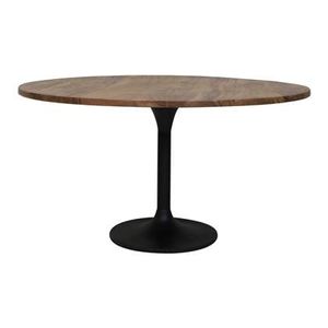 Light & Living Eettafel Biboca - Acacia Hout/Zwart - Ø140x78 cm