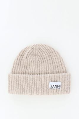 Ganni muts Beanie A4429 brazilian sand