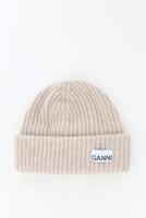 Ganni muts Beanie A4429 brazilian sand