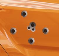 Decoratie autosticker met schieteffect