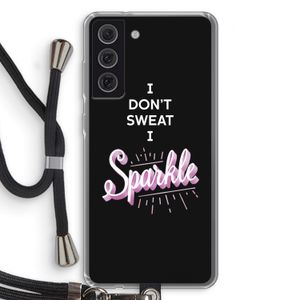 Sparkle quote: Samsung Galaxy S21 FE Transparant Hoesje met koord