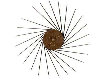 Wandklok Helix - Bruin Ø68