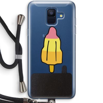 Raketijsje: Samsung Galaxy A6 (2018) Transparant Hoesje met koord