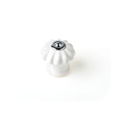 Deurknop Rei e524 Cirkelvormig Porselein Metaal Wit 4 Stuks (Ø 28 x 27 mm)