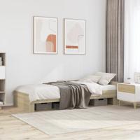 Bedframe zonder matras hout sonoma eikenkleurig 75x190 cm