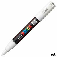 Markeerstiften POSCA PC-1M Wit Zwart (6 Stuks)