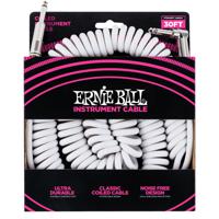 Ernie Ball 6045 gekrulde instrumentkabel 9 m wit